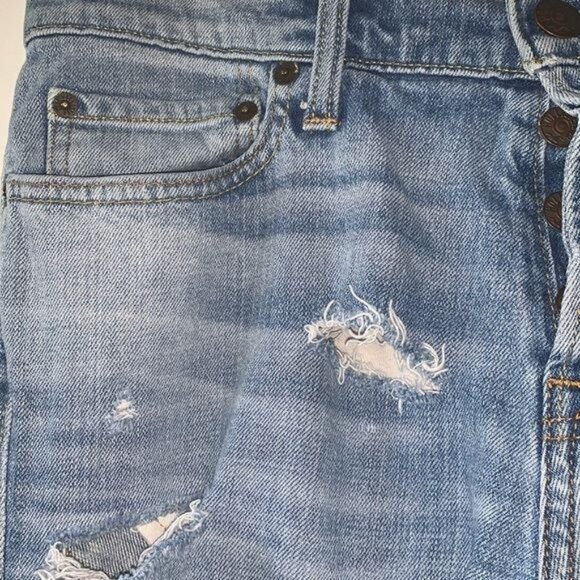 Hollister Mens Distressed Skinny Jeans W34 X L32 Blue Denim Cotton Blend - Picture 8 of 15